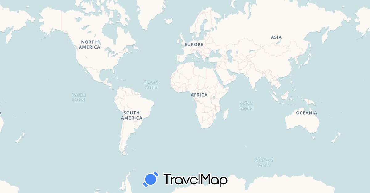 TravelMap itinerary: driving, bus, plane, cycling, train, boat, hitchhiking in Australia, Belgium, Switzerland, Germany, Spain, France, United Kingdom, Indonesia, Ireland, Jersey, New Zealand, Qatar, Vietnam (Asia, Europe, Oceania)